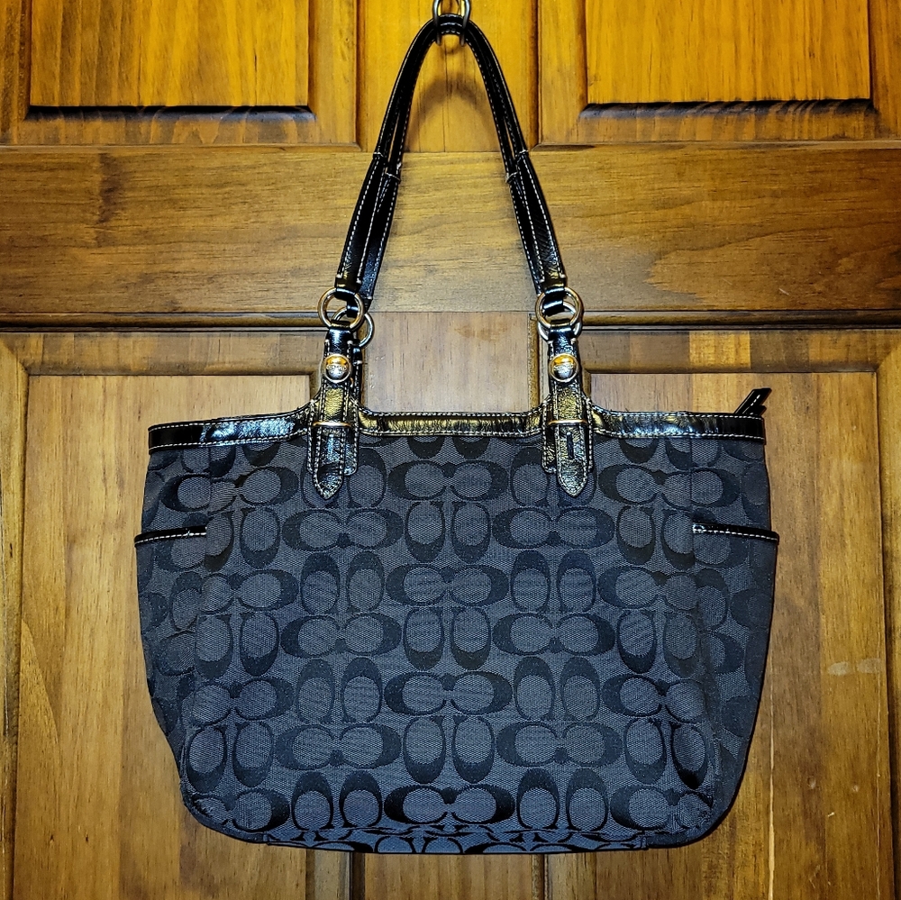 Coach East/West Gallery Black Tote BagF15146 - Picture 14 of 16